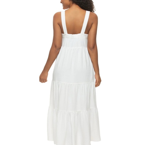 #67 FELINA WHITE RUFFLE DRESS - Picture 3 of 3